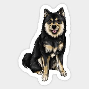 Finnish Lapphund Dog | Black and Tan Sticker